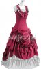 Weinrot mit Weiß Ärmellos Viktorianisches Kleid Sissikleid Weinrot mit Weiß Ärmellos Viktorianisches Kleid Sissikleid